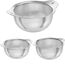 ZWILLING Table Sieb Set 3-TLG. (16, 20, 24 cm) aus Edelstahl, Küchensieb, Nudelsieb, Seiher für Salat/Gemüse/Pasta, Silber