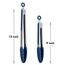 HOTEC Premium Küchenzange aus Edelstahl mit Silikonspitzen, 2 Stück - 22,9 cm und 30,5 cm, klassisches Blau