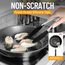 HOTEC Premium Edelstahl Küchenzange mit Silikon Spitzen, Grillzange Set of 3-18 cm, 23 cm und 30,5 cm Schwarz