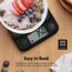 NUTRI FIT Digitale Mini Küchenwaage aus Kunststoff, Tragbare Lebensmittelwaage zum Backen Kochen, 5kg/11lb, großes LCD-Display, 2*AAA Batterien- Schwarz