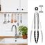 HOTEC Premium Edelstahl Küchenzange mit Silikon Spitzen, Grillzange Set of 3-18 cm, 23 cm und 30,5 cm Schwarz