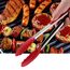 HOTEC Premium Edelstahl Zange mit Silikon spitzen, Küchenzange Grillzange set of 3–18cm, 23cm und 30.5 cm