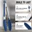 HOTEC Premium Küchenzange aus Edelstahl mit Silikonspitzen, 2 Stück - 22,9 cm und 30,5 cm, klassisches Blau
