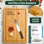 Blumtal Schneidebrett aus 100% Bambus XXL - 2cm dickes Holzbrett antibakteriell - massives Schneidebrett Holz + Saftrille - Holzschneidebrett 45x30x2cm - Alternative zu Kunststoff