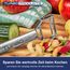 TURBO PRODUKTE Sparschäler-Universalschäler Edelstahl für Obst & Gemüse - Vor-und Rückwärts mit Pendelklinge für Links- & Rechtshänder - 3in1 Funktion (Edelstahl, 1 Stück)