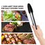 HOTEC Premium Edelstahl Küchenzange mit Silikon Spitzen, Grillzange Set of 3-18 cm, 23 cm und 30,5 cm Schwarz