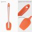 315℃ Hochhitzebeständiger Silikon Löffel Spatel: U-Taste Flexibler Nahtloser Gummispatel, Backen Kochen Silikon Teigschaber für Antihaftbeschichtetes Kochgeschirr Mischen Schaben (29cm, Orange)