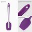 315℃ Hochhitzebeständiger Silikon Löffel Spatel: U-Taste Flexibler Nahtloser Gummispatel, Backen Kochen Silikon Teigschaber für Antihaftbeschichtetes Kochgeschirr Mischen Schaben (29cm, Lila)