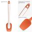 U-Taste 36 cm extra großer Löffelspatel aus Silikon: 315°C hitzebeständiger Kochlöffel in Lebensmittelqualität, nahtloses flexibles Küchengerät zum Backen Rühren Schaben Schöpfen Servieren (Orange)