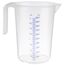 APS Messbecher 2 Liter, Ø 15 x H: 20,5 cm, Kunststoffbecher mit geprägter Maßskalierung außen, offener Griff, l-/ml-Einteilung, spülmaschinengeeignet
