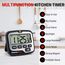 ThermoPro TM01 Küchentimer, digital, mit großem LCD-Display, Lautstärke, Alarm, Timer, Multifunktions-Timer, verstellbar, Countdown, Hintergrundbeleuchtung