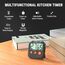 ThermoPro TM03W Küchentimer, digitaler Kochtimer mit großem LCD-Display, große Ziffern, Alarmlautstärke, einstellbare Timer, Uhr, multifunktionaler Countdown-Timer