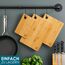 Schneidebrett Holz (3er Set) - 3 Extra Dicke Bambus-Schneidebretter - 33 x 22 cm / 28 x 22 cm / 22 x 15 cm - Die Perfekte Holzbrett Küche, Brotbretter und Servierbretter - von LARHN
