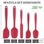 Hotec 5 Stück Silikon Spatel Set Teigschaber Küchenutensilien zum Backen, Kochen und Mischen Hitzebeständig Spatulas Silikon Nicht-Stick Geschirrspüler Safe Red