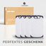 Exitoso Frühstücksbrettchen 4er Set mit Saftrille & Griff aus Kunststoff | Rutschfestes & spülmaschinenfestes Schneidebrett | Antibakterielles Brettchen Set | BPA-Frei & beidseitig verwendbar