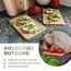 Exitoso Frühstücksbrettchen 6er Set aus Bambus 22 x 14 cm | Antibakterielles Brettchen Set | Schnittfeste, messerschonende Brottbretter | Schneidebretter für die Küche