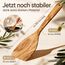 GOLDENBERG® Premium Kochlöffel Set + Halter | 8-teilig | feinstes italienisches Olivenholz | antibakteriell & langlebig | 2x Pfannenwender Holz, 2x Kochlöffel Holz, Salatbesteck & Spaghettilöffel