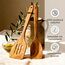 GOLDENBERG® Premium Kochlöffel Set 7-teilig | feinstes italienisches Olivenholz | antibakteriell & langlebig | 2x Pfannenwender Holz, 2x Kochlöffel Holz, Salatbesteck & Spaghettilöffel