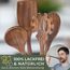 WALDWERK Küchenhelfer Set aus Holz - 9-Teilig Mit Grillzange, Schneebesen, Pfannenwender, Löffel und Nudelschöpfer - Kochutensilien