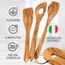 GOLDENBERG® Premium Kochlöffel Set - Made in Europe - feinstes Olivenholz aus Italien - robust, langlebig & antibakteriell -Kochlöffel Holz & Pfannenwender Holz - Kochbesteck Set