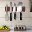 HOSHANHO Magnetleiste Messer, Messerhalter Magnetisch für Wand, Magnet Messerhalter Holz Knife Holder für Utensilien und Aufbewahrung Magnetisch Werkzeuge, 25cm