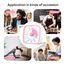 Yunbaoit Visueller Timer für Kinder & Erwachsene, 60 Minuten Einhorn Countdown Timer mit Stummer Flash Funktion, Zeitmanagement Tool für Klassenzimmer, Haus, Küche, Büro (Rose)
