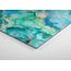 Kitchenville Glasschneidebrett 40×30 cm – Hygienisches Schneidebrett aus gehärtetem Glas – Hitzebeständig, Kratzfest & Rutschfest – Glasplatte für die Küche – Türkis Ocean