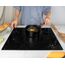 Kitchenville Glasschneidebrett 50×40 cm – Hygienisches Schneidebrett aus gehärtetem Glas – Hitzebeständig, Kratzfest & Rutschfest – Glasplatte für die Küche – Schwarze Marmoroptik