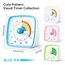 Yunbaoit Visueller Timer für Kinder & Erwachsene, 60 Minuten Regenbogen Countdown Timer mit Stummer Flash Funktion, Zeitmanagement Tool für Klassenzimmer, Haus, Küche, Büro (Blau)