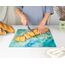 Kitchenville Glasschneidebrett 40×30 cm – Hygienisches Schneidebrett aus gehärtetem Glas – Hitzebeständig, Kratzfest & Rutschfest – Glasplatte für die Küche – Türkis Ocean