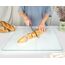 Kitchenville Glasschneidebrett 50×40 cm – Hygienisches Schneidebrett aus gehärtetem Glas – Hitzebeständig, Kratzfest & Rutschfest – Glasplatte für die Küche – Transparentes Design