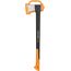 Fiskars Axt-Set, Spaltaxt: Inklusive Klingen-/Transportschutz, Länge: 71 cm, Antihaftbeschichtet, X21-L, 1,63 kg; Axt- und Messerschärfer: Keramik- Schleifkopf, Xsharp, Schwarz/Orange, 1019333