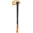 Fiskars Spaltaxt, Inklusive Klingen-/Transportschutz, Länge: 96 cm, Antihaftbeschichtet, Hochwertige Stahl-Klinge/Glasfaserverstärkter Kunststoff-Stiel, Schwarz/Orange, X27–XXL, 2,57 kg, 1015644