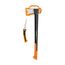 Fiskars Werkzeug-Set, Spaltaxt inkl. Klingen-/Transportschutz, Stahl/Kunststoff und Handsäge für frisches Holz, Einziehbar, Rostfreies Stahl-Sägeblatt, Schwarz/Orange, 1025437