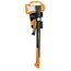 Fiskars Werkzeug-Set, Spaltaxt inkl. Klingen-/Transportschutz, Stahl/Kunststoff und Handsäge für frisches Holz, Einziehbar, Rostfreies Stahl-Sägeblatt, Schwarz/Orange, 1025437
