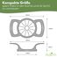 Adam Profi Edelstahl Apfelteiler, Küchenwerkzeug für Obstzubereitung, 12-teiliges Schnittmuster, langlebig, vielseitig und einfach zu reinigen (Apfelschneider)