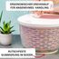 Westmark Salatschleuder, Fassungsvermögen: 4,4 Liter, ø 23,5 cm, Kunststoff, BPA-frei, Spinderella, Farbe: Transparent/Weiß/Rosa, 2430226P