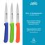 GRÄWE Gemüsemesser, Set, kleines Küchenmesser-Set, Obstmesser, Schälmesser, Edelstahl, schwarz, super scharf geschliffen (Bunt, 3er Set)