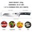 SHAN ZU Kochmesser Küchenmesser Santoku Messer 18 cm Deutscher Edelstahl Extra Scharfe Messerklinge mit ergonomischer Griff Exquisiter Geschenkverpackung, Santokumesser