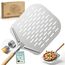 Blumtal Pizzaschieber perforiert 30,5x30,5 cm Fläche + Holzgriff 24,5 cm - Pizzaschaufel perforiert aus Anti-Haft Aluminium & Edelstahl - Pizza Schieber/Brotschieber - Pizza Zubehör Pizzaheber