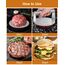 Warmodern Burgerpresse, 5,5 Zoll Edelstahl Smash Burger Press, 100 Stück Burgerpapier, Hamburgerpresse und Squeeze Grease, Leicht zu Reinigen