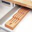 ZWILLING Schubladen-Einsatz für Küchenmesser, Messerhalter aus Holz, Aufbewahrung für 8 Messer, Braun