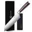 PAUDIN Santokumesser 20 cm, Japanisches Kochmesser Kiritsuke, Scharfes Küchenmesser aus Hochkohlenstoff Edelstahl, Ergonomischer Griff, Perfekt für Fleisch, Fisch & Gemüse