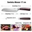 PAUDIN Santokumesser, Klingenlänge17 cm Kochmesser aus deutschem Messerstahl, Sushi Messer Küchenmesser mit ergonomischem Griff für Haus und Restaurant