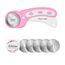 Headley Tools Rollschneider mit 5 Ersatzklingen, Stoffschneider mit Ergonomischem Griff und Sicherheitsverschluss Rollschneider 45mm für Stoff, Leder, Basteln, Nähen, Quilten (Rosa)