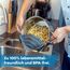 Netrox – Schnappsieb aus Silikon – Nudelsieb Aufsatz zum Einhängen in Topf & Pfanne – BPA-frei, spülmaschinenfestes Küchensieb Sieb – Abtropfsieb als Abgießhilfe für Töpfe Topfsieb - grau groß