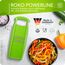 Börner Roko PowerLine Gemüseschneider • Streifenschneider für Obst & Gemüse • Julienne Schneider für feine Streifen • Gemüsehobel fein • Küchenhobel • Reibe (Grün)
