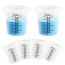 6 Stück Silikon Messbecher Epoxidharz, 120ml sklare 2 Skalen Silikon Messbecher für Gips, Gießpulver, Formen, wiederverwendbares und leicht zu reinigen Epoxidharz zubehör