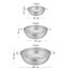 TEAMFAR Sieb 3er-Set, Edelstahl Micro-Perforierte Küchensieb Nudelsieb mit Griffen, Abtropfsieb Seiher für Nudeln Obst Reis Gemüse, Gesund & Hochglanzpoliert, Spülmaschinenfest - 16/22 / 28cm