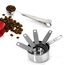 Yizish Edelstahl Messbecher und Löffel mit Messlineal, Scoop mit Clip, Küchenumrechnungstabelle 12er Set für Trockene und Flüssige Zutaten